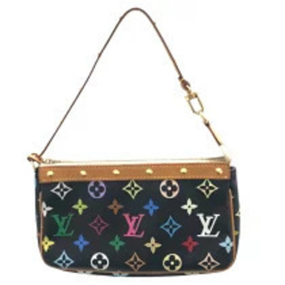 Louis Vuitton Pochette Accessoires Multicolor Noir Black Handbag